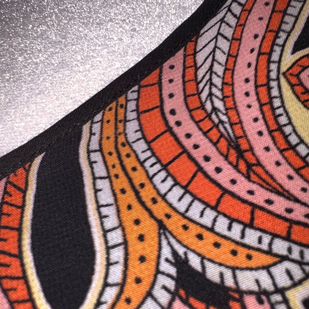 Enfocus Studio NWOT Sz 6 Black & Orange Paisley maxi sun Dress - Picture 10 of 12